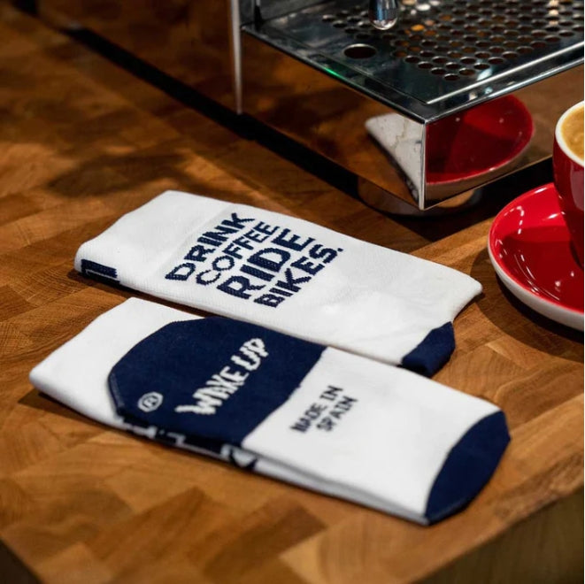 DRINK COFFEE WHITE-SPORCKS BİSİKLET ÇORABI